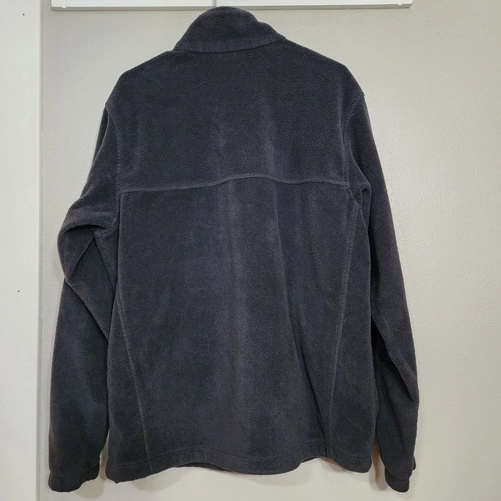 Columbia Jacket Size Large Men's Black Full Zip‎ Fleece Long Sleeve Sportswear